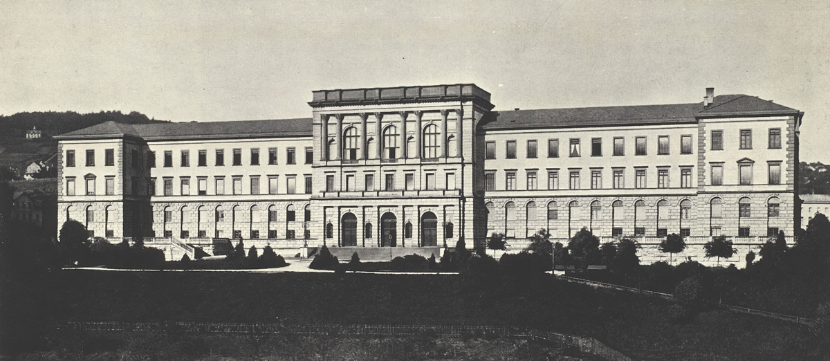 Vergrösserte Ansicht: Foto vom ETH-Hauptgebäude (Semperbau) um 1890
